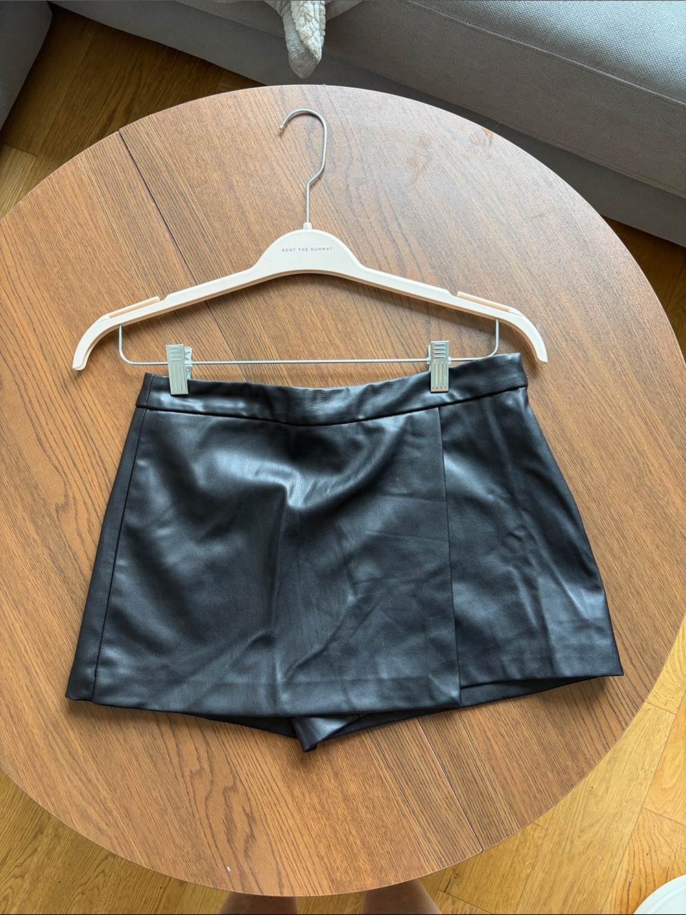 Black Zara Faux Leather Women’s Skort